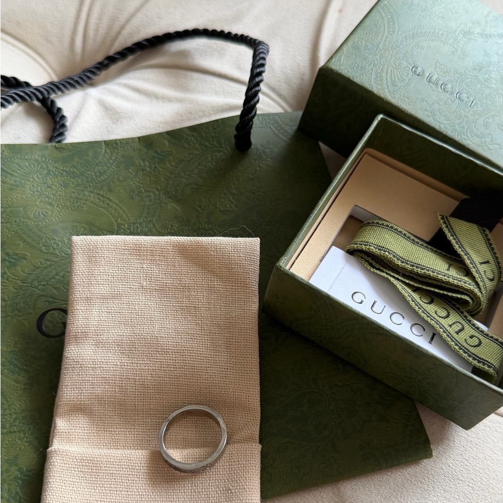 LAST CHANCE✨GUCCI ✨Silver Designer Women's Ring - Picture 4 of 6